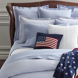 Ralph Lauren Organic Reversible Oxford King Duvet Cover NWT